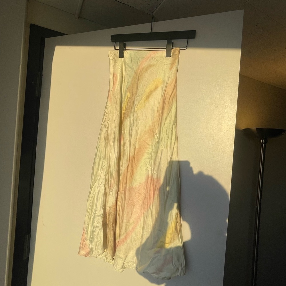 Silk Blend Anthropologie Midi Skirt